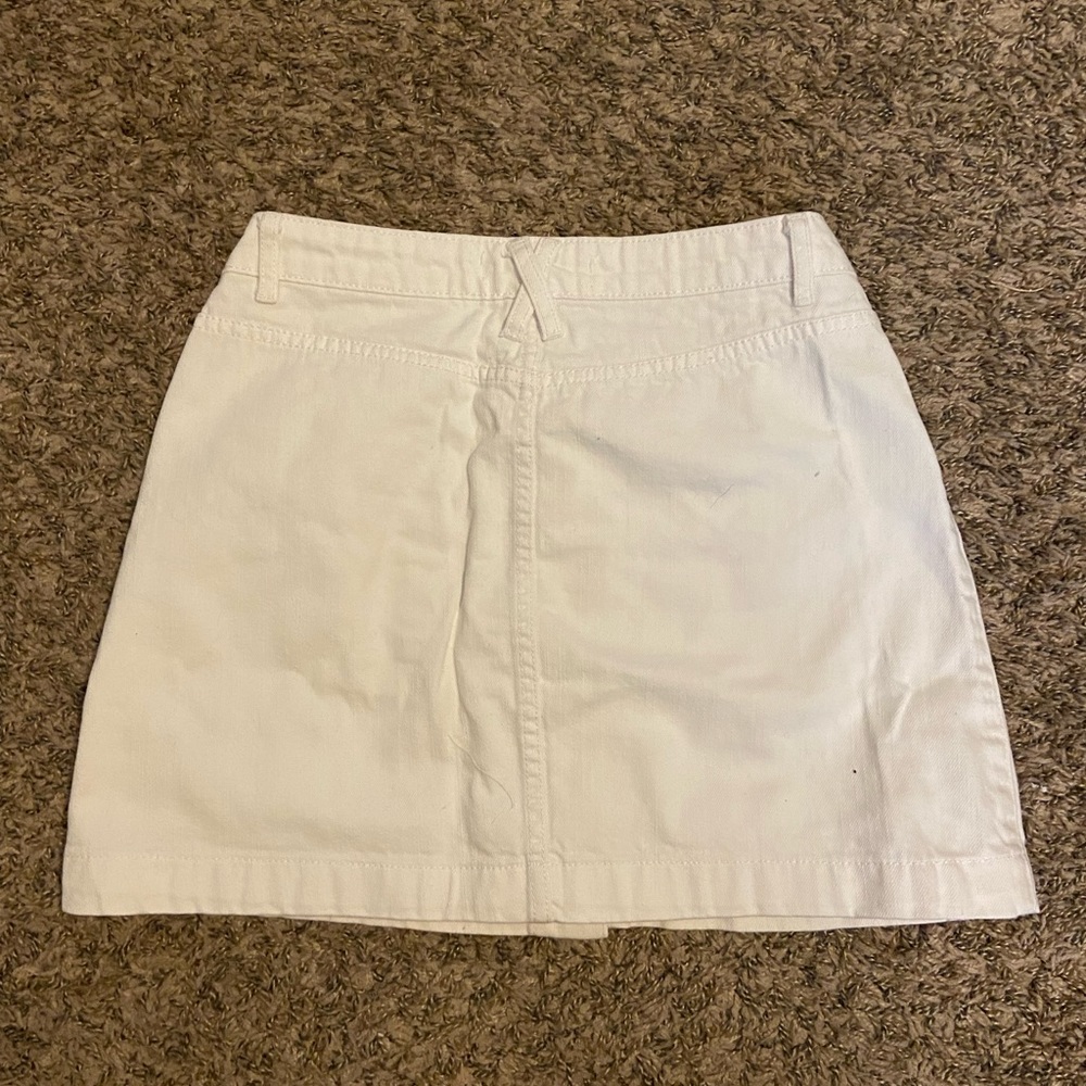 Forever 21 White Jean Mini Skirt - M